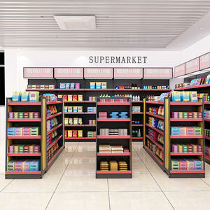 נמוך MOQ כהה גרי כבד החובה מתכת מדפי אחסון יחידה סופרמרקט מדפים - Product Image 5