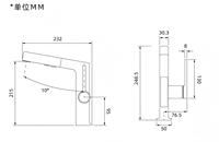 Robinet de lavabo monotrou en alliage de zinc moderne de vente chaude