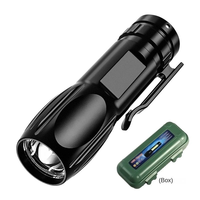 Linterna Portátil de Alta Luminosidad de 1000 Lúmenes, Recargable por USB, con Clip para Gorra, Ideal para Acampar y Pescar