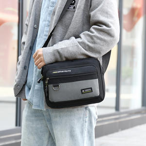 Bolso cruzado a la moda para hombre, bolso de hombro pequeño de tela Oxford duradero para uso diario, gris, azul, negro, verde, Color sólido, primavera - Product Image 2