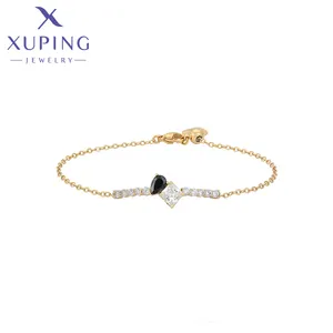X000740304 xuping jewelry trendy simple charm vintage luxury royal gift for friend daily 14 k gold color women bracelet