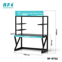 Banc de travail métallique robuste multi-scènes RF4 RT02 avec rangement d'outils pour ateliers électroniques, mécaniques et téléphoniques mobiles