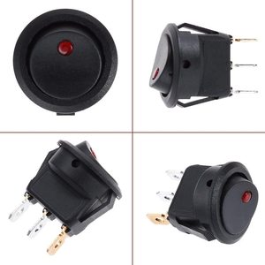 Illuminated Rocker Switch 20A <b>12V</b> <b>DC</b> 5 Pin With Led Blue Red Green Yellow Pack Of 20 - Product Image 4