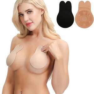 K386 Nouveau Lot de 2 Coussinets de Soutien-Gorge Auto-Adhésifs en Silicone pour Maillot de Bain Femme, Rehausseur de Poitrine, Cache-Tétons - Product Image 1
