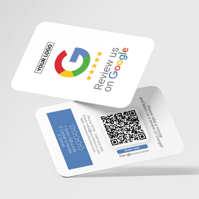 Custom Programmable QR Code Business RFID Card NFC Google Review Card