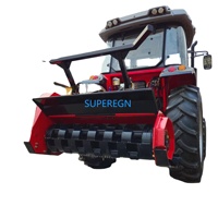 Tractor de rueda agrícola de 100HP, trituradora de 3 puntos, máquina pionera en el bosque, trituradora de cepillo para Tractor, trituradora forestal PTO