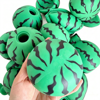 Jouet Squishy en TPR en forme de grande peau de pastèque de 9 cm, faite à la main, à rebond lent, simulation de fruit, anti-stress, jouet sensoriel