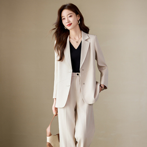 Chaqueta de traje rosa para <span class=keywords><strong>mujer</strong></span> para primavera otoño nuevo traje de negocios de alto temperamento con fuerte <span class=keywords><strong>campo</strong></span> de gas atuendo profesional para <span class=keywords><strong>mujer</strong></span> - Product Image 3