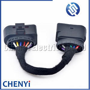 1PCS 10p để 14P chuyển đổi khai thác cắm 1j0973737 <span class=keywords><strong>1j0973835</strong></span> cho VW Audi Halogen đèn pha chuyển đổi đèn Pha Xenon Adapter Cáp - Product Image 6