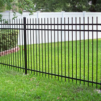 YC porte de clôture de jardin en métal haut de gamme pointes de clôture en métal en fer forgé réglables clôture en métal 6f professionnelle