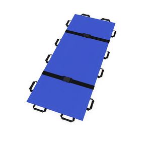 Brancard pliable portable en tissu Oxford, léger, pour secours d'urgence et premiers secours, bleu, souple, pour 2 personnes - Product Image 2