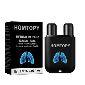 Inhalador nasal antironquidos para aliviar la congestión con logotipo personalizado, evite la somnolencia, caja nasal de mentol refrescante