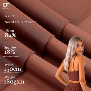 Tissu tricoté uni extensible dans les quatre sens, 82 % nylon, 18 % élasthanne, pour vêtements de yoga, de sport, maillots de bain, bikinis, lingerie et robes - Vente en gros - Product Image 1