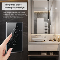 Interruptor inteligente Tuya TYSH, proveedor de China, interruptor de hogar inteligente Tuya, lámpara de luz de pared Wifi, interruptor de módulo táctil que funciona con Alexa