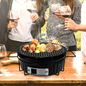Barbecue au <span class=keywords><strong>charbon</strong></span> de bois en céramique Kamado 13 pouces, moderne et portable avec chariot, pour la cuisine en plein air et au jardin - Product Image 3