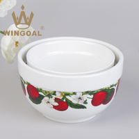 Décorations en céramique coréenne personnalisées, bol à salade en céramique de 6,1 pouces et 5 pouces, bol à nouilles en céramique, vente en gros, maison, hôtel, pour restaurant