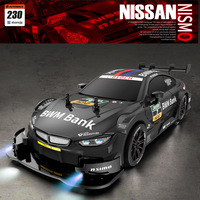 Voiture de course RC M4 DTM à l'échelle 1:16, modèle moulé sous pression, jouet avec fonction de lumière, véhicules miniatures, cadeaux pour garçons