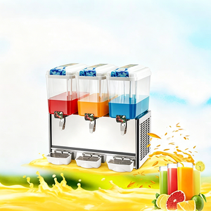 Dispensador de Bebidas Frías Comercial de 3 Tanques, Enfriador de Bebidas para Tiendas de Té de Burbujas AS-Icecream022, Tres Tanques de 18L para Servir Tres Bebidas - Product Image 4