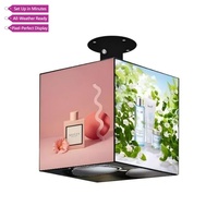 Écran d'intérieur à 4 côtés et de forme irrégulière Cube de enseigne de magasin Écran publicitaire LED Cube magique à LED