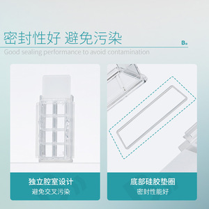 Bkmam Cell Chamber Slide 1/2/4/8 Frames Independent Compartment Design For <b>Microscope</b> Cell Culture Experiment - Product Image 1