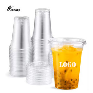 Rõ Ràng Pet 98Mm 12Oz 16Oz 18Oz 20Oz 24Oz Biểu Tượng Tùy Chỉnh In Lạnh Cà Phê Uống Nhựa Bia Để Đi Cho Smoothies Cup - Product Image 1