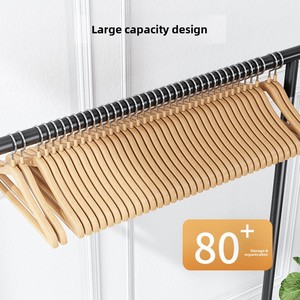 Porte-vêtements mobile de chambre à coucher du sol au plafond avec double poteau pour le rangement et le séchage - Product Image 4