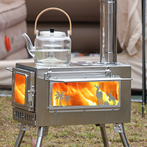 <span class=keywords><strong>Estufa</strong></span> de <span class=keywords><strong>leña</strong></span> gruesa portátil directa de fábrica para acampar al aire libre y senderismo tienda de campaña <span class=keywords><strong>estufa</strong></span> de calefacción de casete estilo plegable - Product Image 6