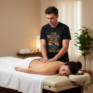 Tuercelágena camiseta de manga larga con estampado de terapia de masaje Your Muscles Called They Knead Me - Product Image 3