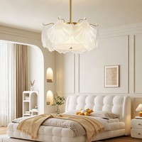 Lustre suspendu en verre moderne nordique, luminaire de luxe en verre, plafonnier en cuivre et verre de Murano pour hôtel et villa