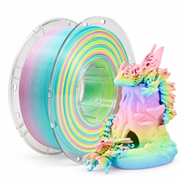 Filament d'imprimante 3D PLA arc-en-ciel 1 kg pour imprimantes 3D Bambu Lab et Creality, dégradés pastel pour modèles et décorations Dragon