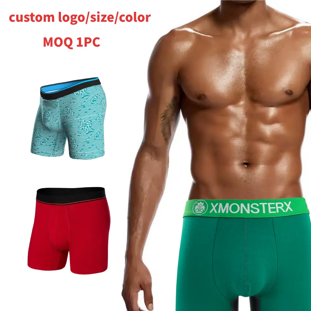 Custom Australia Athletic Men's Boxer 3d Pouch Underwear Cotton Bamboo Men Light Weight Men's Boxer Brief Short With Ball Pouch