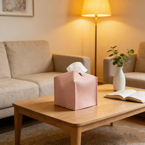 Высококачественный чехол для коробки с салфетками из искусственной кожи с текстурой под гальку, с мягким гибким дизайном, прочный держатель для салфеток для повседневного домашнего использования - Product Image 4