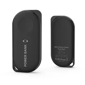 Draagbare 1200Mah Magnetische Draadloze Horloge Oplader Powerbank Voor Iwatch En Samsung