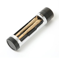 Nouveau Moulin à Cigarettes Manuel Créatif Portable à Double Tube en Plastique Minimaliste Tout-en-un pour Outil Modèle BY882300