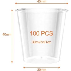 Gobelets en plastique réutilisables en vrac à haute rentabilité 30ml verres à liqueur jetables PS pour la dégustation - Product Image 2