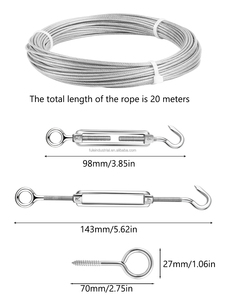 Jardín Espalier pérgola planta pared cerca alambre cuerda tensor accesorios DIY acero Trelli alambre Hardware Kit para planta trepadora - Product Image 3