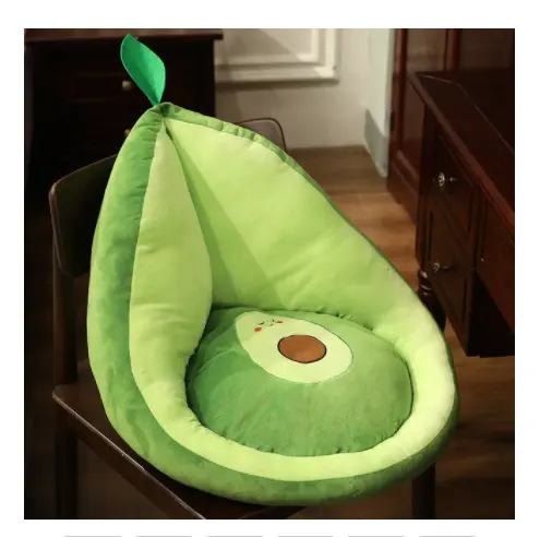 Plush seat cushion pillow for kids and adults, avocado, watermelon and peach different types