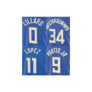 2025 nouveau <span class=keywords><strong>maillot</strong></span> de basket-ball bleu Milwaukee 0 <span class=keywords><strong>Lillard</strong></span> 9 Portis cousu Jr. 11 Lopez 34 Antetokounmpo imprimé grande taille disponible - Product Image 1
