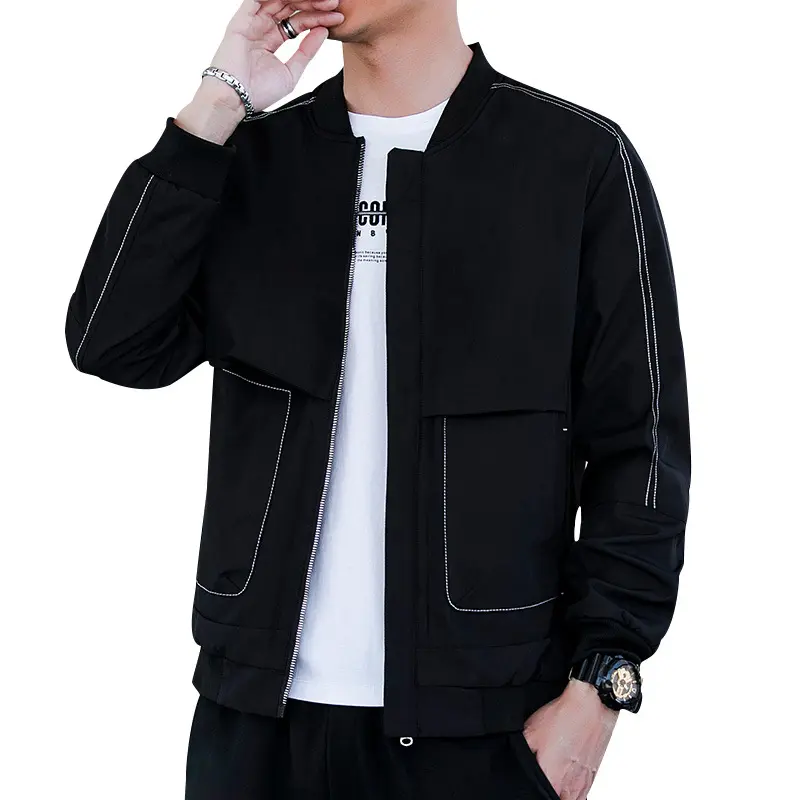 Customization Collar jacket men's jacket autumn new 2020 casual large size youth student men's tops