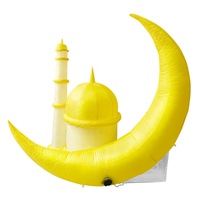 Ramadan Inflatables Outdoor Blow Up Décoration de vacances musulmanes Mosquée gonflable avec lumière intégrée pour la maison, la pelouse, la cour et la fête