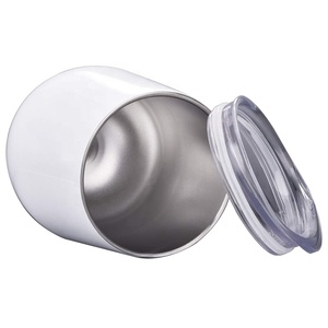 Verre à vin sans pied en acier inoxydable à double paroi, isolé, à paillettes, 12 oz, personnalisable, pour sublimation, vente en gros depuis entrepôt américain, CE/EU - Product Image 3