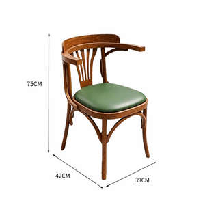 Ensemble de mobilier de café en vert olive, banquette en bois, table avec plateau en terrazzo pour salle à manger en bord de rivière et restaurant en vue sur le lac - Product Image 6