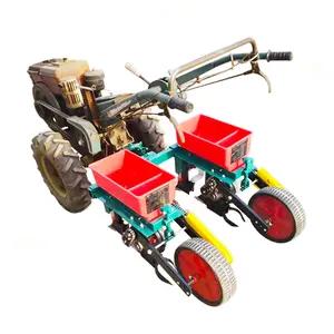 Tracteur agricole à pied semoir de maïs à 2 rangs 3 mini machine à pied semoir de blé haricot maïs sans travail du sol avec application d'engrais
