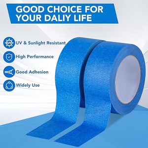Cinta de Papel de Enmascarar Azul Transfronteriza, Resistente a los Rayos UV, para Pintura en Aerosol, Arte DIY, Decodificación de Color, Papel Crepé Personalizable, Goma - Product Image 4