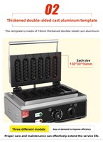 Nouvelle machine à gaufres pour hot-dogs, en acier inoxydable de haute qualité, électrique, antiadhésive, pour usage commercial et domestique, haute productivité, avec minuteur