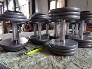 Prix de gros Nouveauté Gris Noir Peint Fonte Haltère Poids Plaque Haltère 2kg à 60kg - Product Image 6