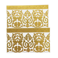 Calcomanías de Transferencia de Agua Impresas en Serigrafía con Lámina de Oro PVD de Alta Temperatura, Papel Blanco, Logotipo Personalizado, Frascos de Vidrio, Tazas, Decoración del Hogar