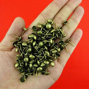 Remaches de latón Qinggu de 7*13mm con cabeza de bombilla de colores, clavos decorativos para muebles, estilo chino nuevo - Product Image 1