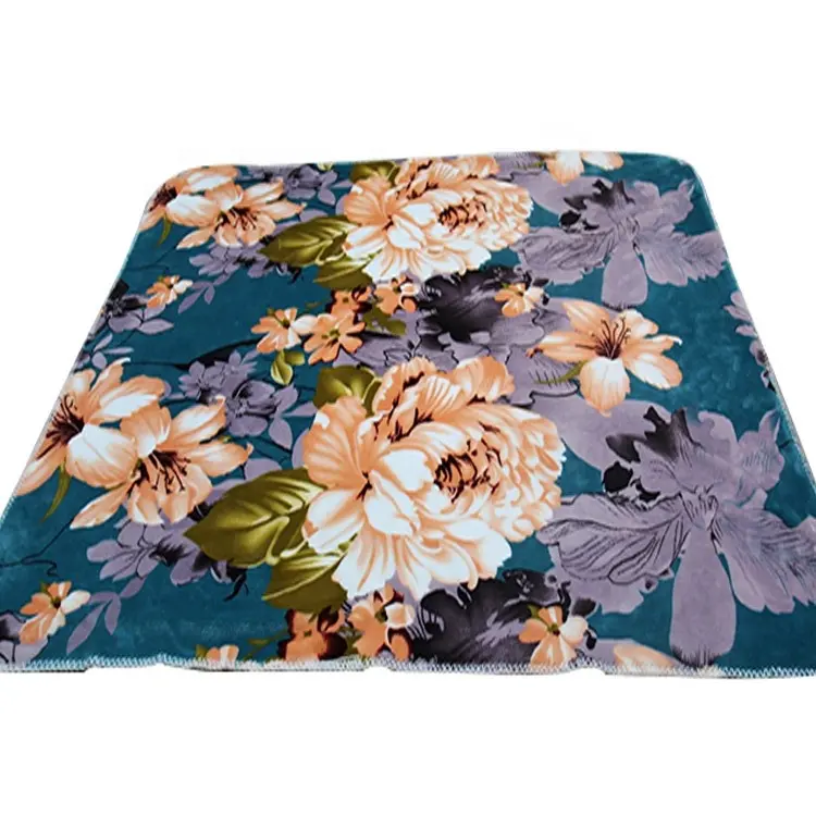 Cobertor de flanela impresso, venda quente da tela ovelha impressão padrão de flor impresso para o mercado dos eua japão