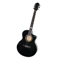 Guitare acoustique en bois de 40 pouces, nouvelle conception d'usine, couleur personnalisée noire, technologie de pointe